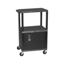 Best Pirce ✨ H. Wilson H. Wilson Tuffy Plastic 26" To 42" 3 Shelf Cart Black ????