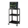 Best Sale ???? H. Wilson H. Wilson Metal 42" 3 Shelf Cart Black ????