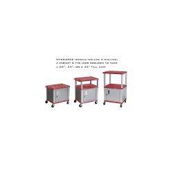 Coupon ???? H. Wilson H. Wilson Tuffy Cart With Lockable Cabinet Red And Nickel Small ✨