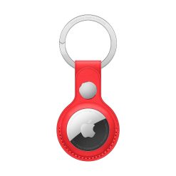 Hot Sale ???? Apple AirTag Leather Key Ring (PRODUCT)RED ⌛